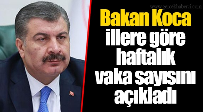 Bakan Koca illere göre haftalık vaka sayısını açıkladı