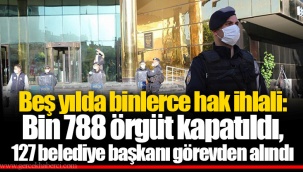 Beş yılda binlerce hak ihlali: Bin 788 örgüt kapatıldı, 127 belediye başkanı görevden alındı