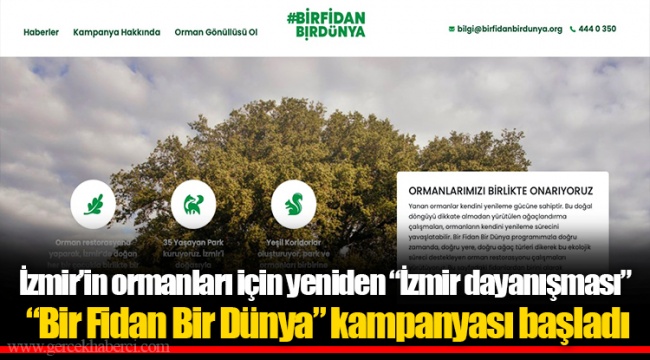  “Bir Fidan Bir Dünya” kampanyası başladı