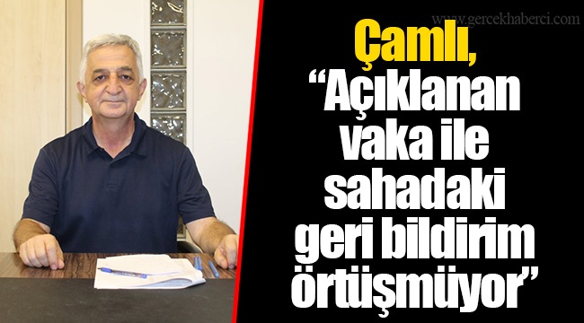 Çamlı, “Açıklanan vaka ile sahadaki geri bildirim örtüşmüyor”