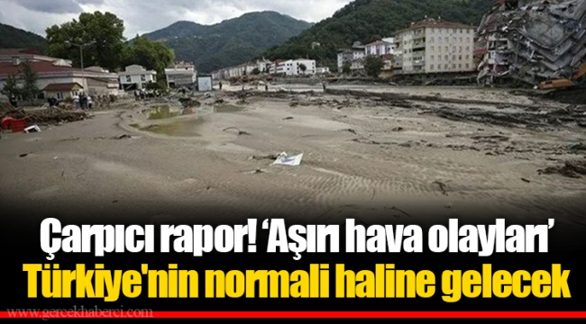 Çarpıcı rapor! ‘Aşırı hava olayları’ Türkiye'nin normali haline gelecek