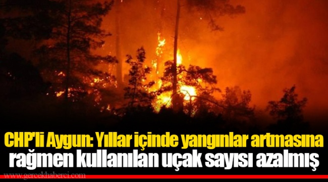 CHP'li Aygun: Yıllar içinde yangınlar artmasına rağmen kullanılan uçak sayısı azalmış