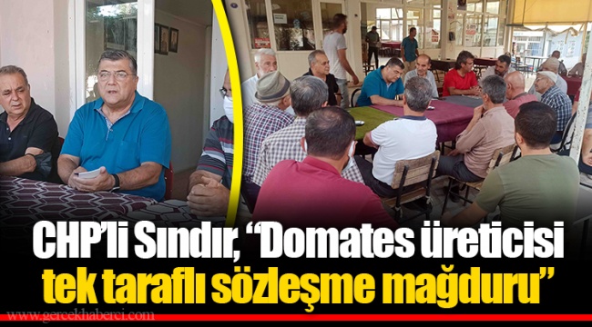 CHP’li Sındır, “Domates üreticisi tek taraflı sözleşme mağduru”