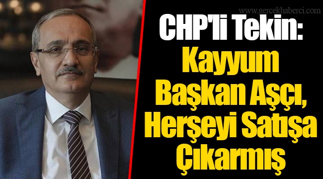 CHP'li Tekin: Kayyum Başkan Aşçı, Herşeyi Satışa Çıkarmış