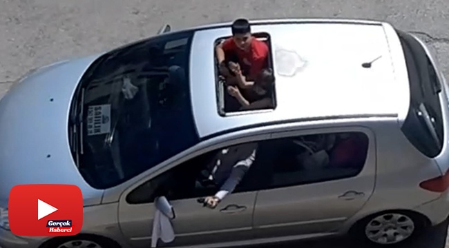 Düğün konvoyunda silah atma anı kamerada