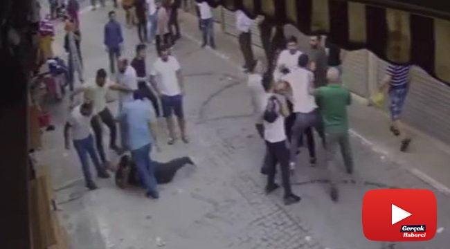 Esnaf kavgasında sopa ve tabureler havada uçuştu