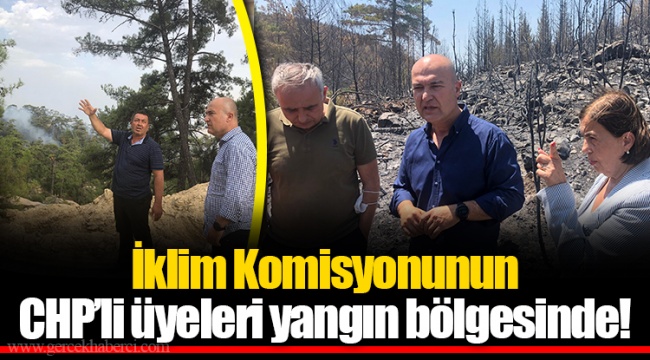 İklim Komisyonunun CHP’li üyeleri yangın bölgesinde!