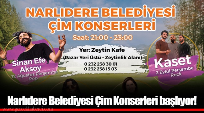 Narlıdere Belediyesi Çim Konserleri başlıyor!