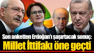 Son Anketten Erdoğan'ı Şaşırtacak Sonuç: Millet İttifakı Öne Geçti