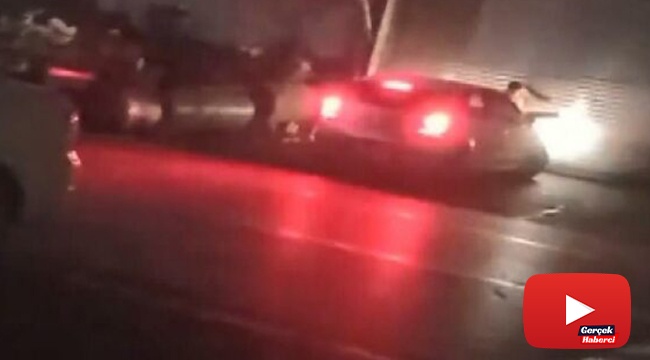 Tartıştığı sevgilisini otomobille ezmeye çalıştı