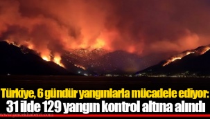 Türkiye, 6 gündür yangınlarla mücadele ediyor: 31 ilde 129 yangın kontrol altına alındı