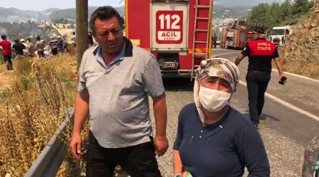 Yangın yerinde köylünün isyanı: Bize su vereceğine çay atıyor, böyle başkan olur mu?