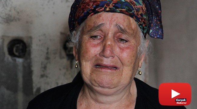Yaşlı kadın, yanan evini görünce gözyaşlarını tutamadı
