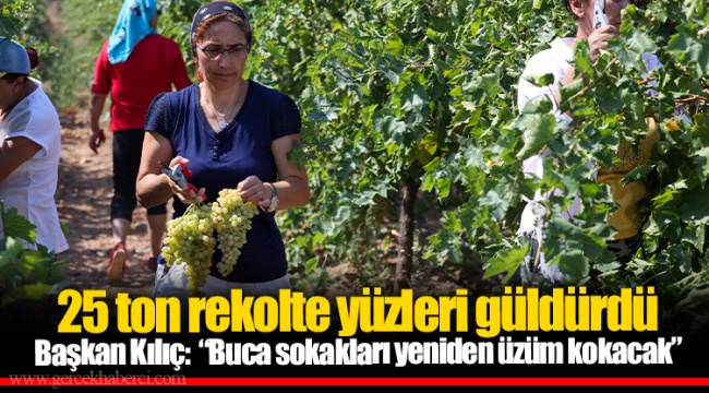 25 ton rekolte yüzleri güldürdü