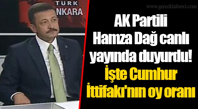 AK Partili Hamza Dağ canlı yayında duyurdu! İşte Cumhur İttifakı'nın oy oranı