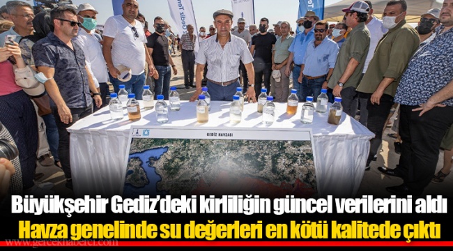 Büyükşehir Gediz’deki kirliliğin güncel verilerini aldı