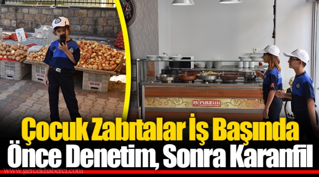 Çocuk Zabıtalar İş Başında Önce Denetim, Sonra Karanfil