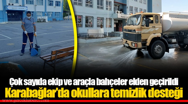 Çok sayıda ekip ve araçla bahçeler elden geçirildi.