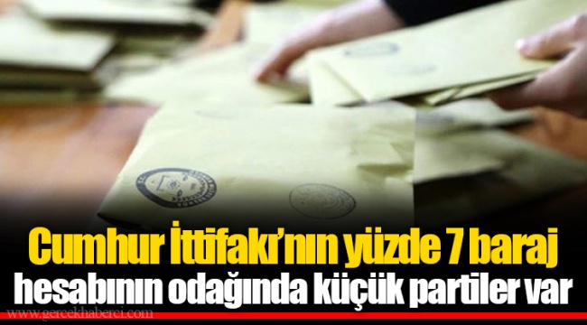 Cumhur İttifakı’nın yüzde 7 baraj hesabının odağında küçük partiler var