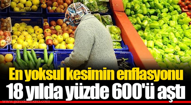 En yoksul kesimin enflasyonu 18 yılda yüzde 600'ü aştı