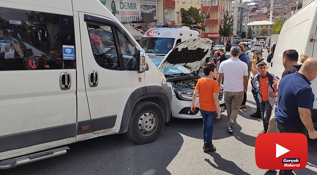 Freni patlayan servis aracı öğrencilerin arasına daldı 4 yaralı