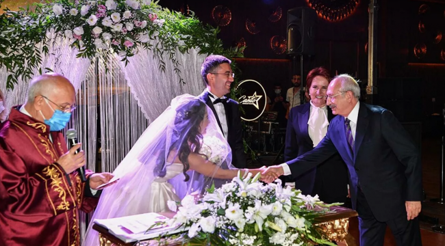 Kılıçdaroğlu ve Akşener, nikah şahidi oldu