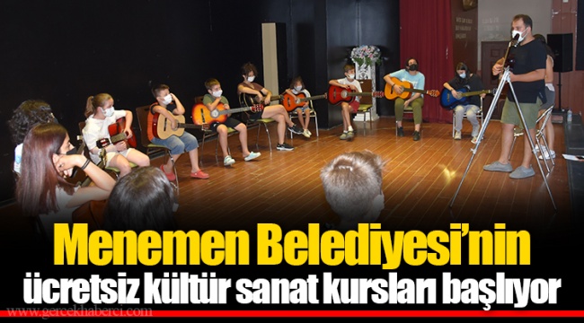 Menemen Belediyesi’nin ücretsiz kültür sanat kursları başlıyor