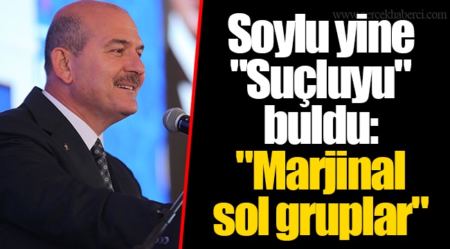 Soylu yine "Suçluyu" buldu: "Marjinal sol gruplar"
