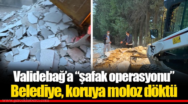 Validebağ’a “şafak operasyonu”… Belediye, koruya moloz döktü