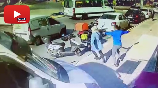 3 kişinin ezilmekten son anda kurtulduğu kaza anı kamerada