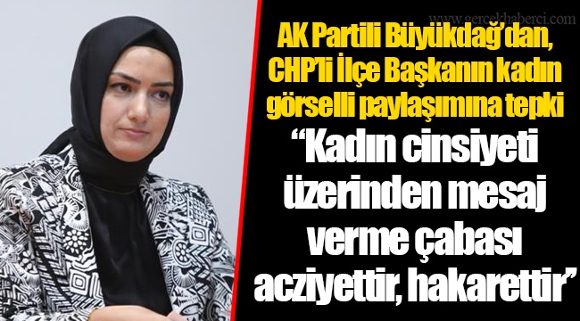 AK Partili Büyükdağ’dan, CHP’li İlçe Başkanın kadın görselli paylaşımına tepki