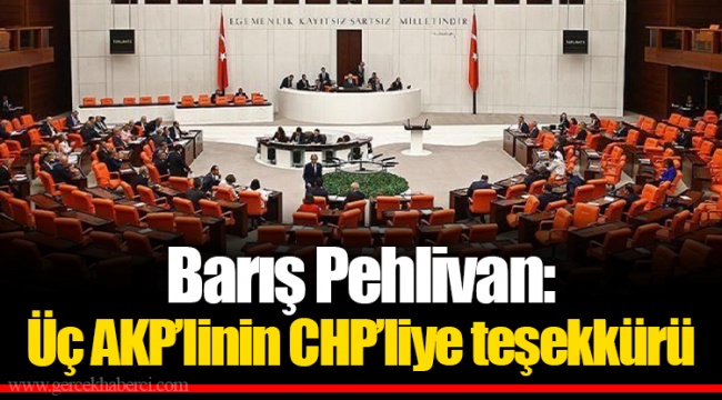 Barış Pehlivan: Üç AKP’linin CHP’liye teşekkürü