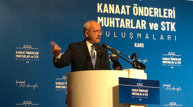 CHP lideri Kılıçdaroğlu: Şahıs ve şürekası ülkeyi açlığa doğru götürüyor. Bu yapılanlar ya millete ihanet ya da bir sağlık sorunu