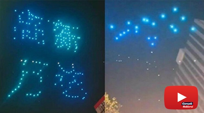 Çin'de onlarca drone izleyicilerin üzerine düştü