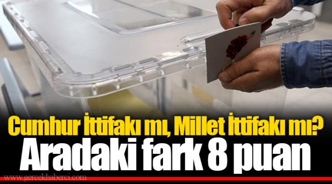 Cumhur İttifakı mı, Millet İttifakı mı? Aradaki fark 8 puan