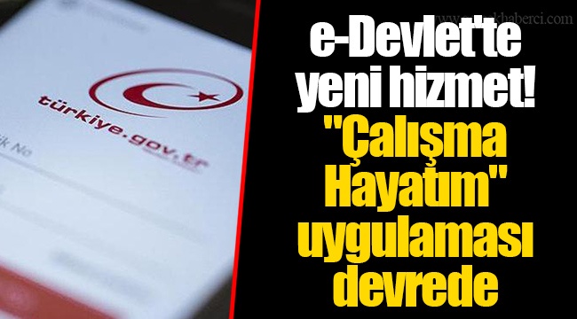 e-Devlet'te yeni hizmet! "Çalışma Hayatım" uygulaması devrede