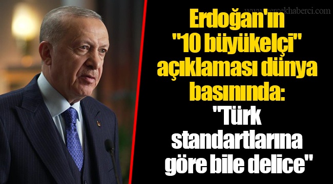 Erdoğan'ın "10 büyükelçi" açıklaması dünya basınında: "Türk standartlarına göre bile delice"