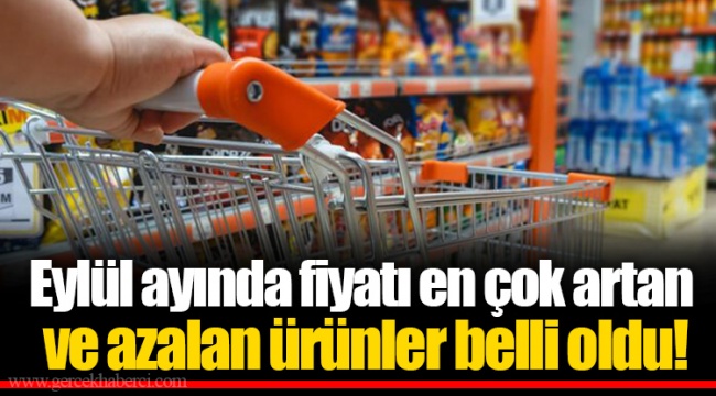 Eylül ayında fiyatı en çok artan ve azalan ürünler belli oldu!