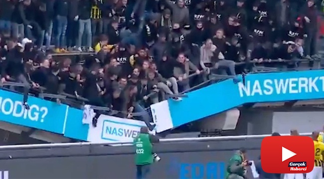 Galibiyet kutlaması sırasında tribün çöktü