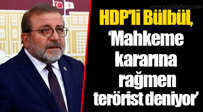 HDP'li Bülbül, "Mahkeme kararına rağmen terörist deniyor" 
