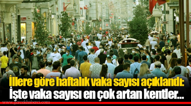 İllere göre haftalık vaka sayısı açıklandı: İşte vaka sayısı en çok artan kentler…