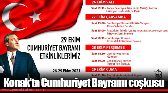 Konak’ta Cumhuriyet Bayramı coşkusu