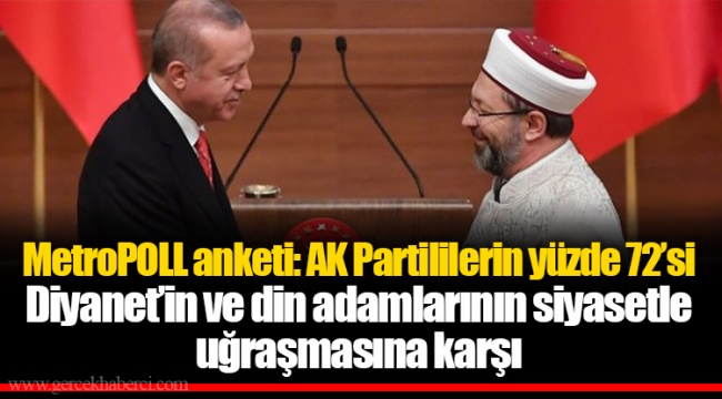 MetroPOLL anketi: AK Partililerin yüzde 72’si Diyanet’in ve din adamlarının siyasetle uğraşmasına karşı