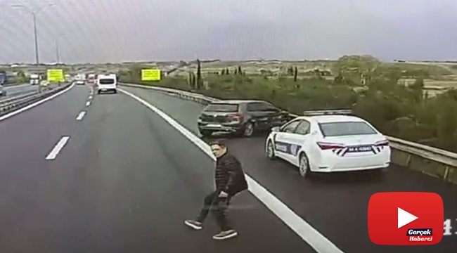 TEM Otoyolunda doktorun hayatını kaybettiği kaza anı kamerada