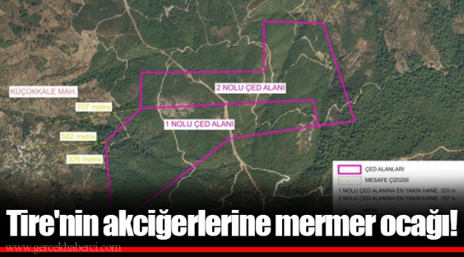 Tire'nin akciğerlerine mermer ocağı!