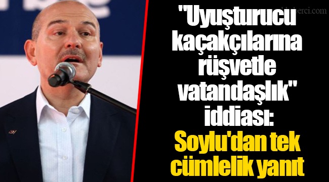 "Uyuşturucu kaçakçılarına rüşvetle vatandaşlık" iddiası: Soylu'dan tek cümlelik yanıt