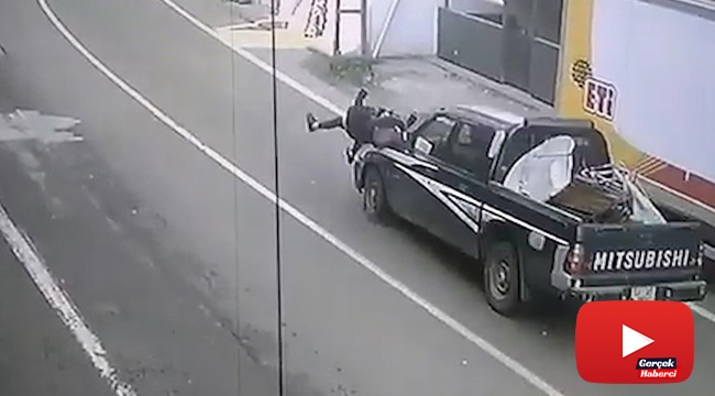 11 yaşındaki kız çocuğuna kamyonet böyle çarptı