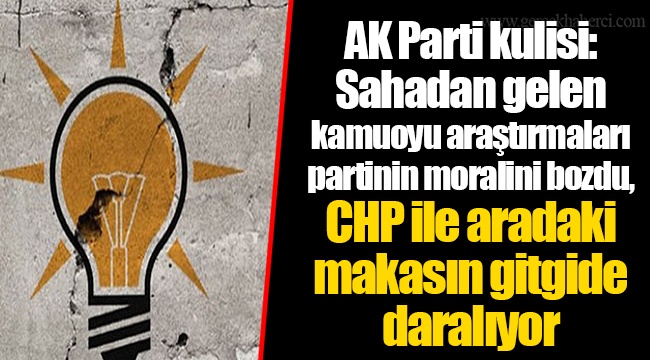 AK Parti kulisi: Sahadan gelen kamuoyu araştırmaları partinin moralini bozdu, CHP ile aradaki makasın gitgide daralıyor