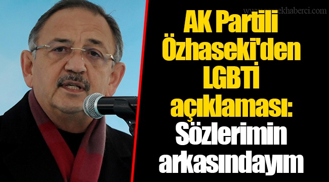 AK Partili Özhaseki'den LGBTİ açıklaması: Sözlerimin arkasındayım
