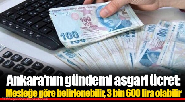 Ankara'nın gündemi asgari ücret: Mesleğe göre belirlenebilir, 3 bin 600 lira olabilir